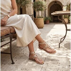 Dolce Vita Jolee Gladiator Sandals Nude Beige Size 9 GUC